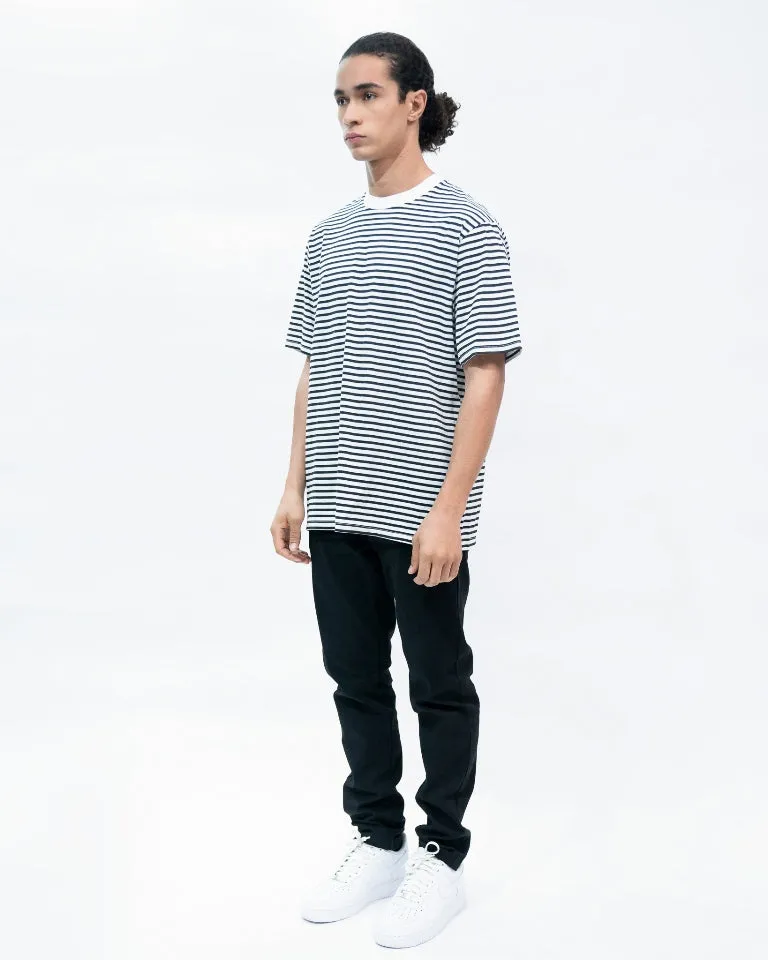 Erigo T-Shirt Stripe Parva Smal Striped Black Unisex sold by Erigo product image thumbnail 3