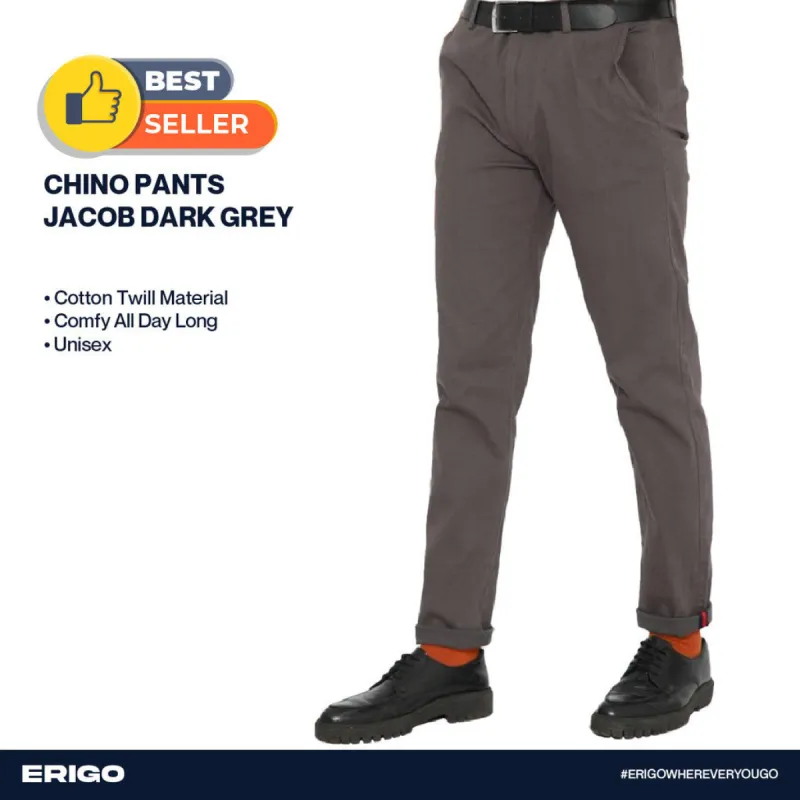 Erigo Chino Pants Dark Grey Unisex sold by Erigo