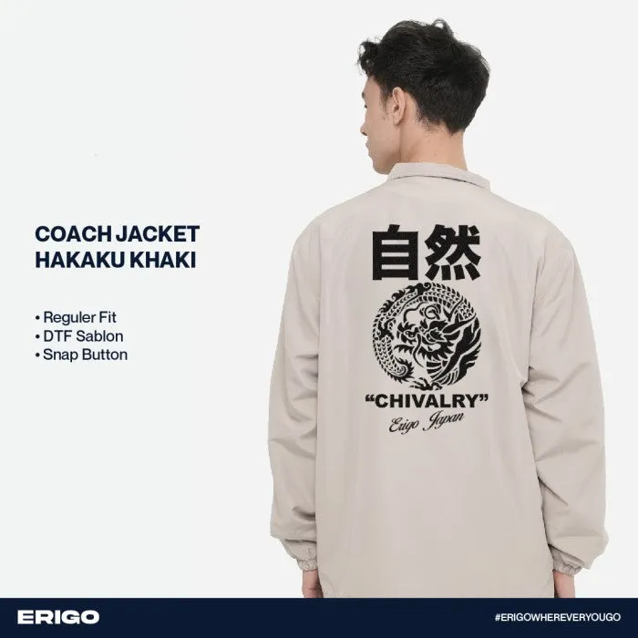 Erigo Coach Jacket Graphic Hakaku Khaki sold by Erigo