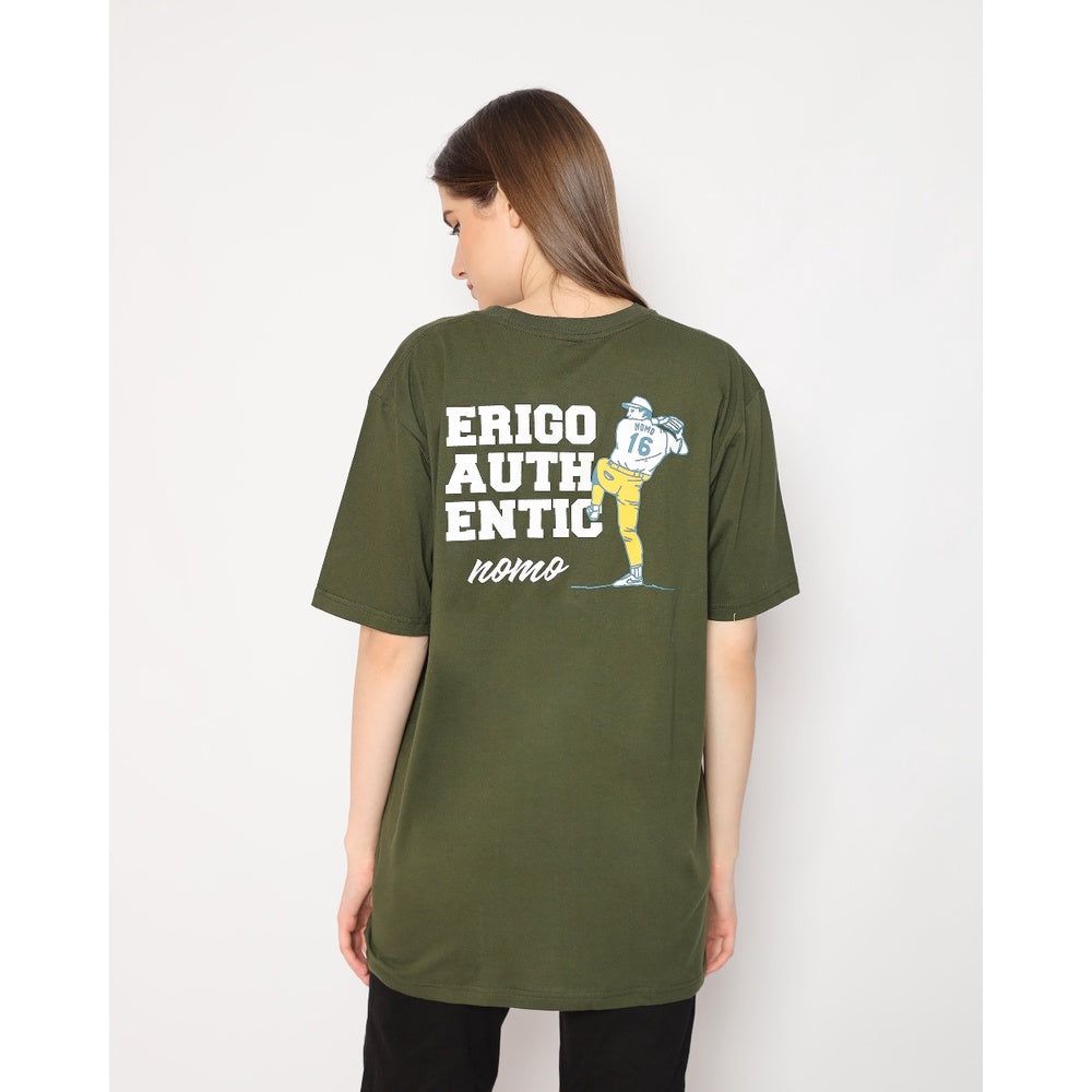 Erigo T-Shirt Great Pitcher Olive sold by Erigo