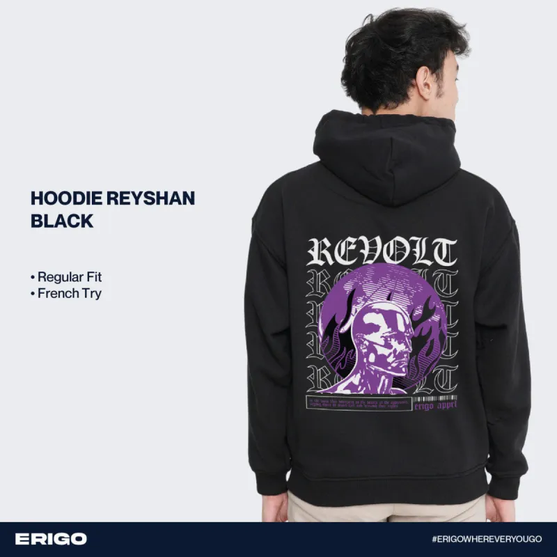 Erigo Hoodie Graphic Reyshan Black sold by Erigo