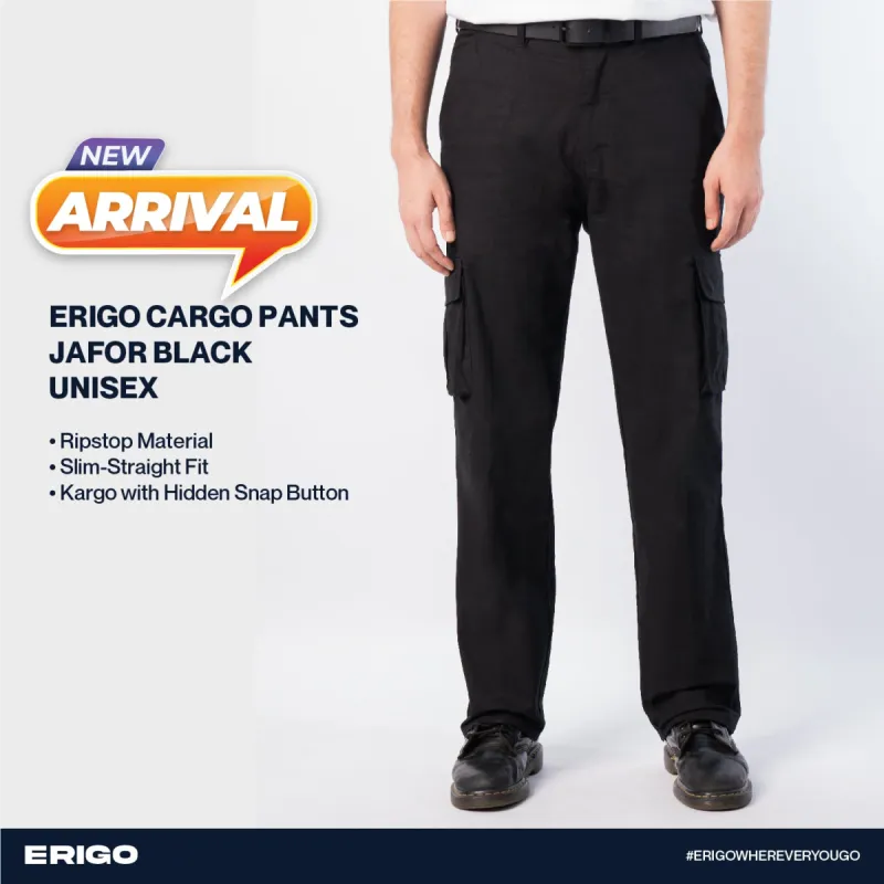 Erigo Cargo Pants Jafor Black Unisex sold by Erigo