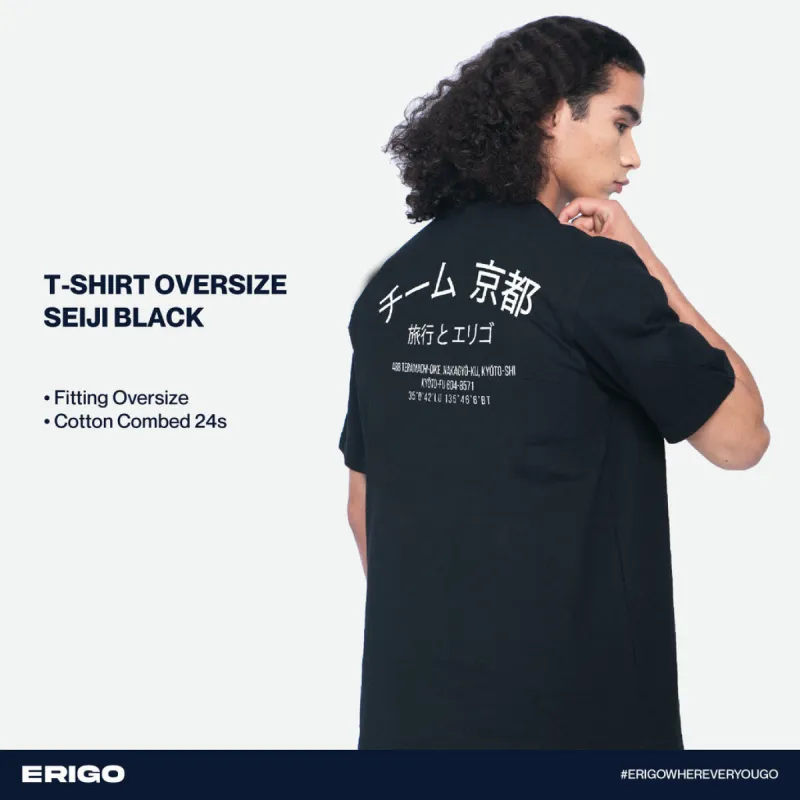 Erigo T-Shirt Oversize Graphic Seiji Black sold by Erigo