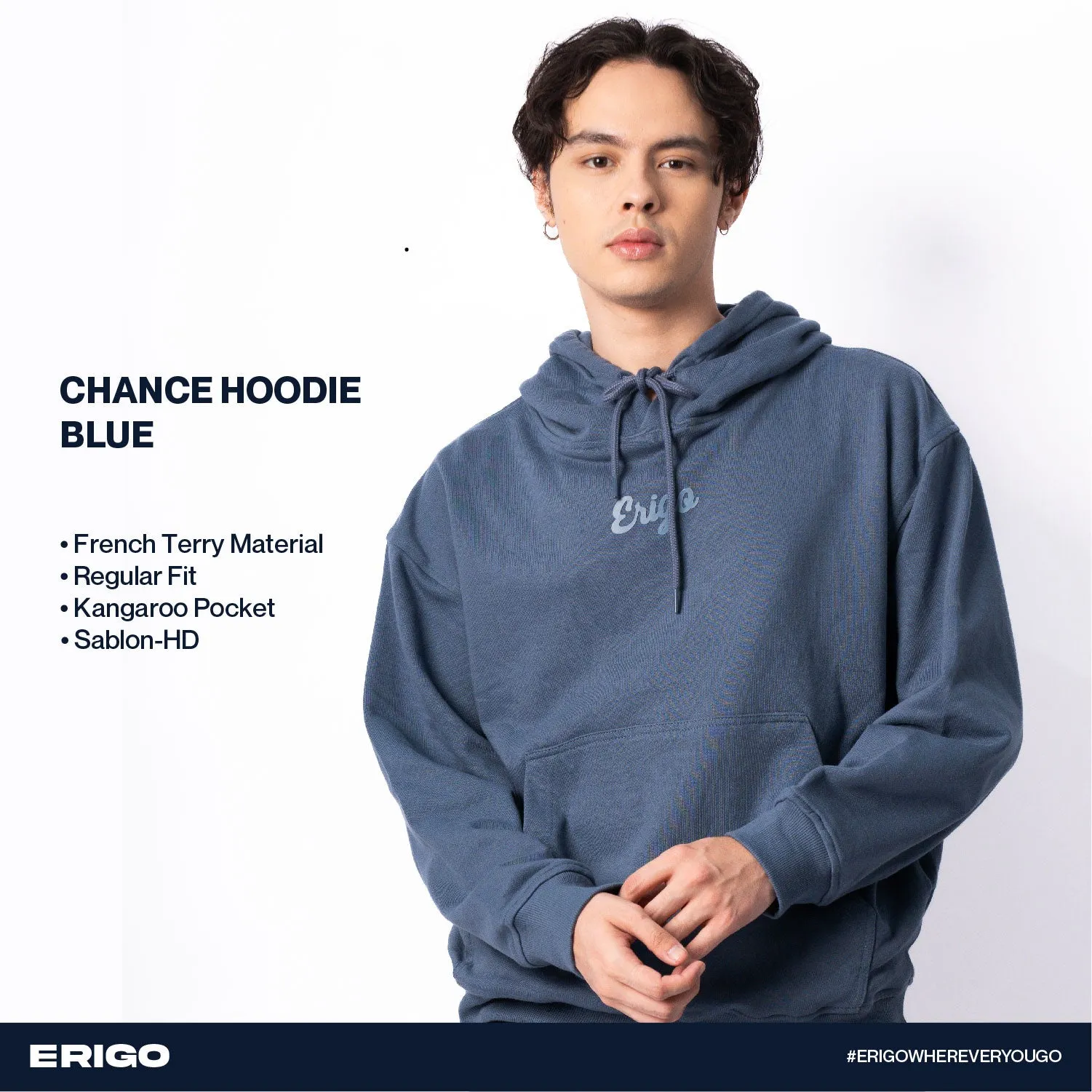 Erigo Hoodie Chance Blue sold by Erigo