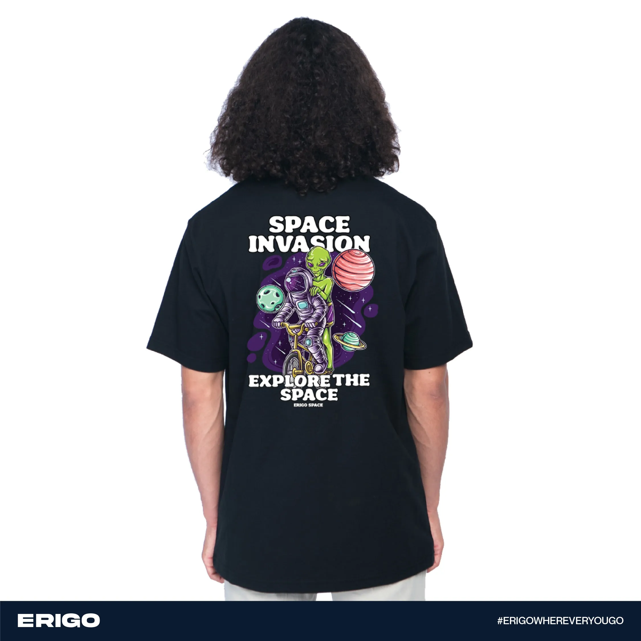 Erigo T-Shirt Oversize DTF Series Trevord Black sold by Erigo