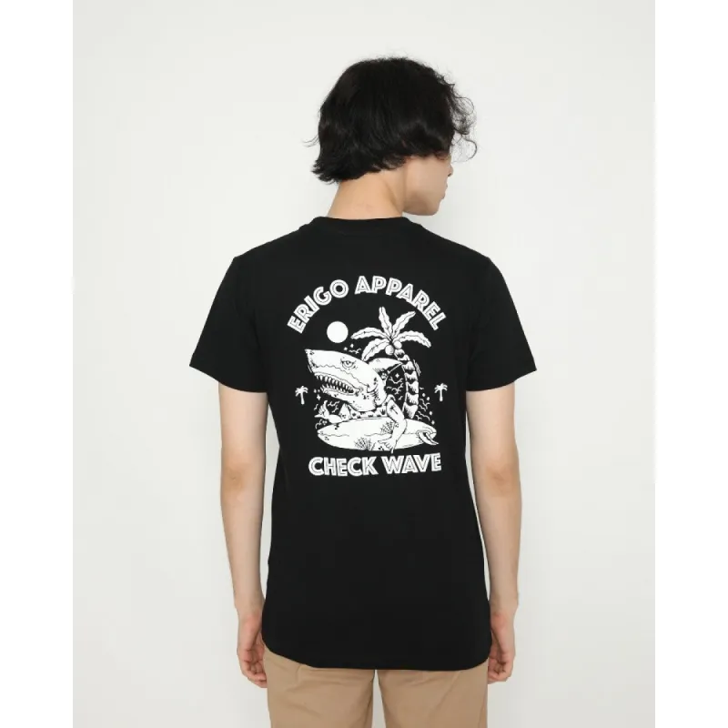 Erigo T-Shirt Check Wave Black sold by Erigo
