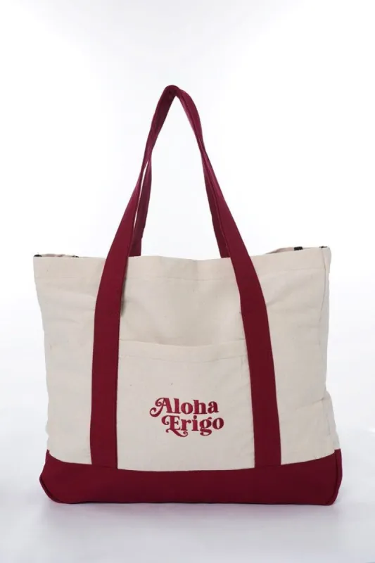 Erigo Totebag Two Tone Aloha Maroon sold by Erigo