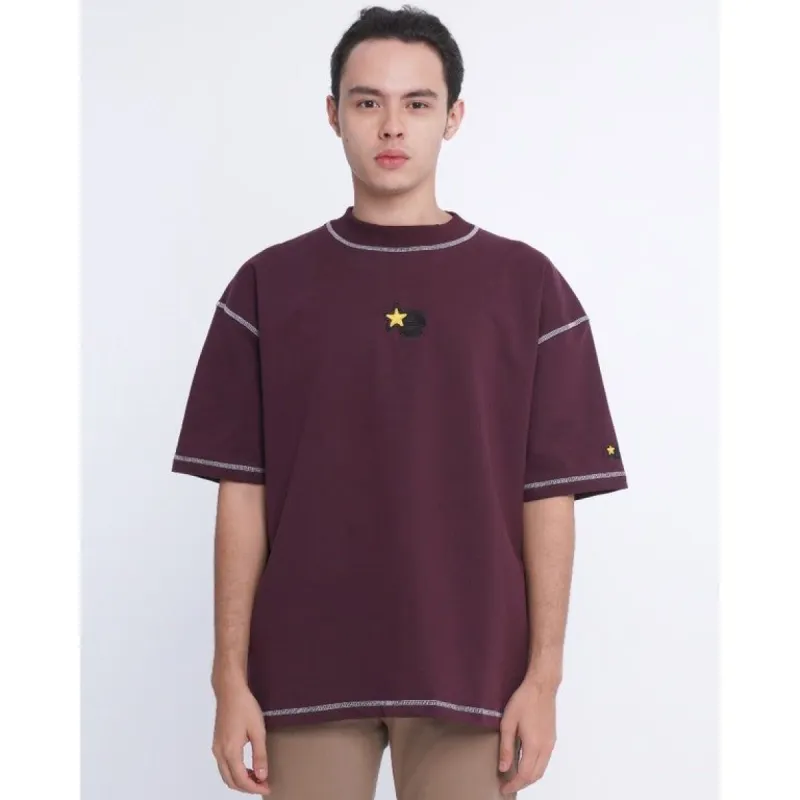 Erigo T-Shirt Oversize Rimini Burgundy sold by Erigo