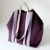 Riesen Shopper Biobaumwolle Aubergine / Flieder / Natural sold by Alex Bender