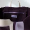 Riesen Shopper Biobaumwolle Aubergine / Flieder / Natural sold by Alex Bender