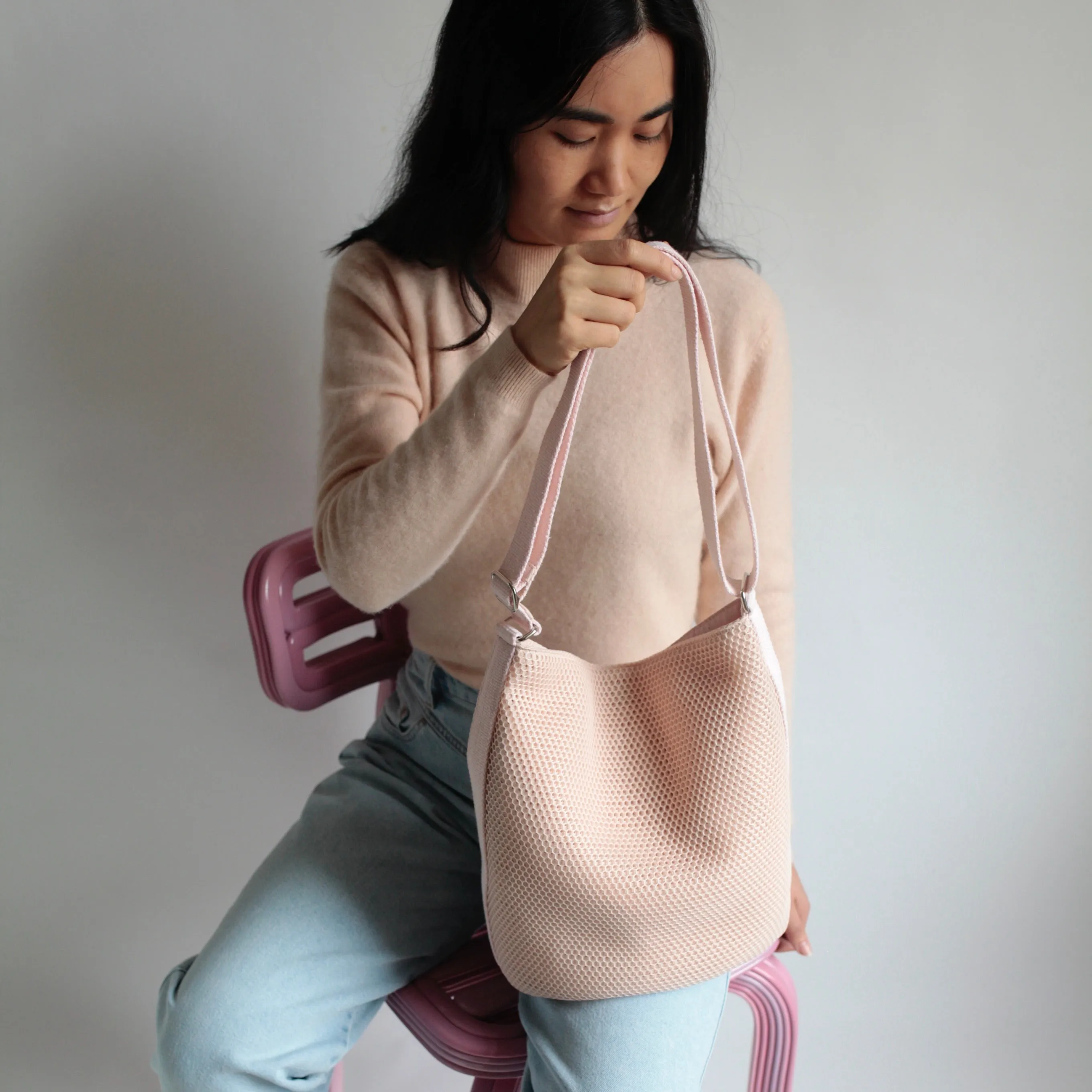 Bucket Bag 3D Mesh Blush sold by Alex Bender product image thumbnail 5