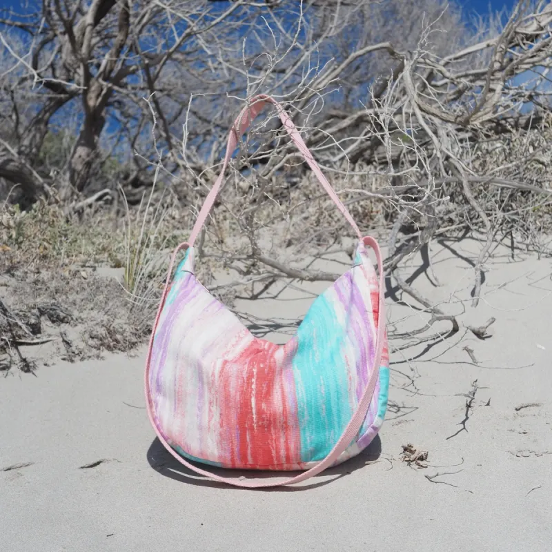 Upcycling Schultertasche POUCH Bunt / Rosa sold by Alex Bender