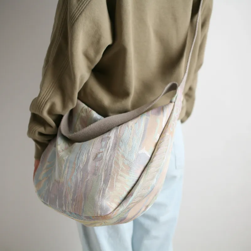 Schultertasche Pouch Upcycling 90er Vorhangstofff Pastelltöne sold by Alex Bender