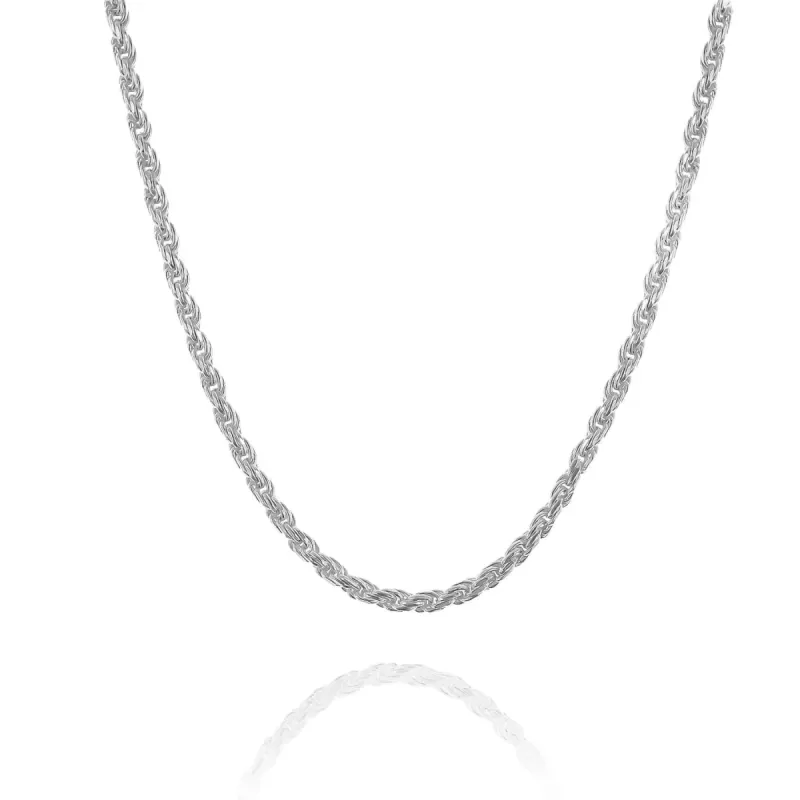 2MM STERLING SILVER ROPE CHAIN sold by Hard Jewelry