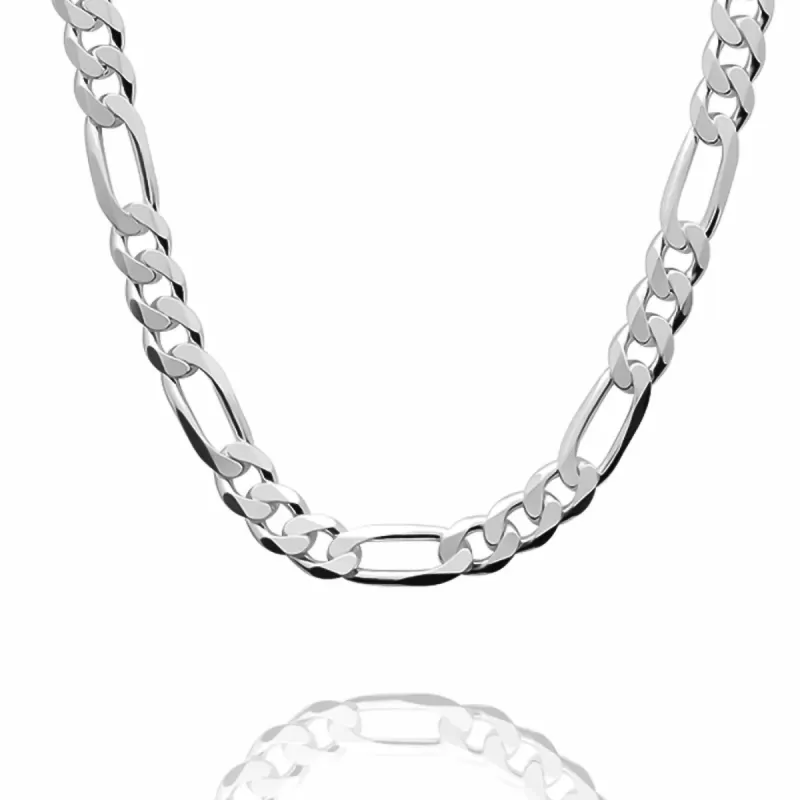 HEAVY SOLID SILVER FIGARO CHAIN sold by Hard Jewelry