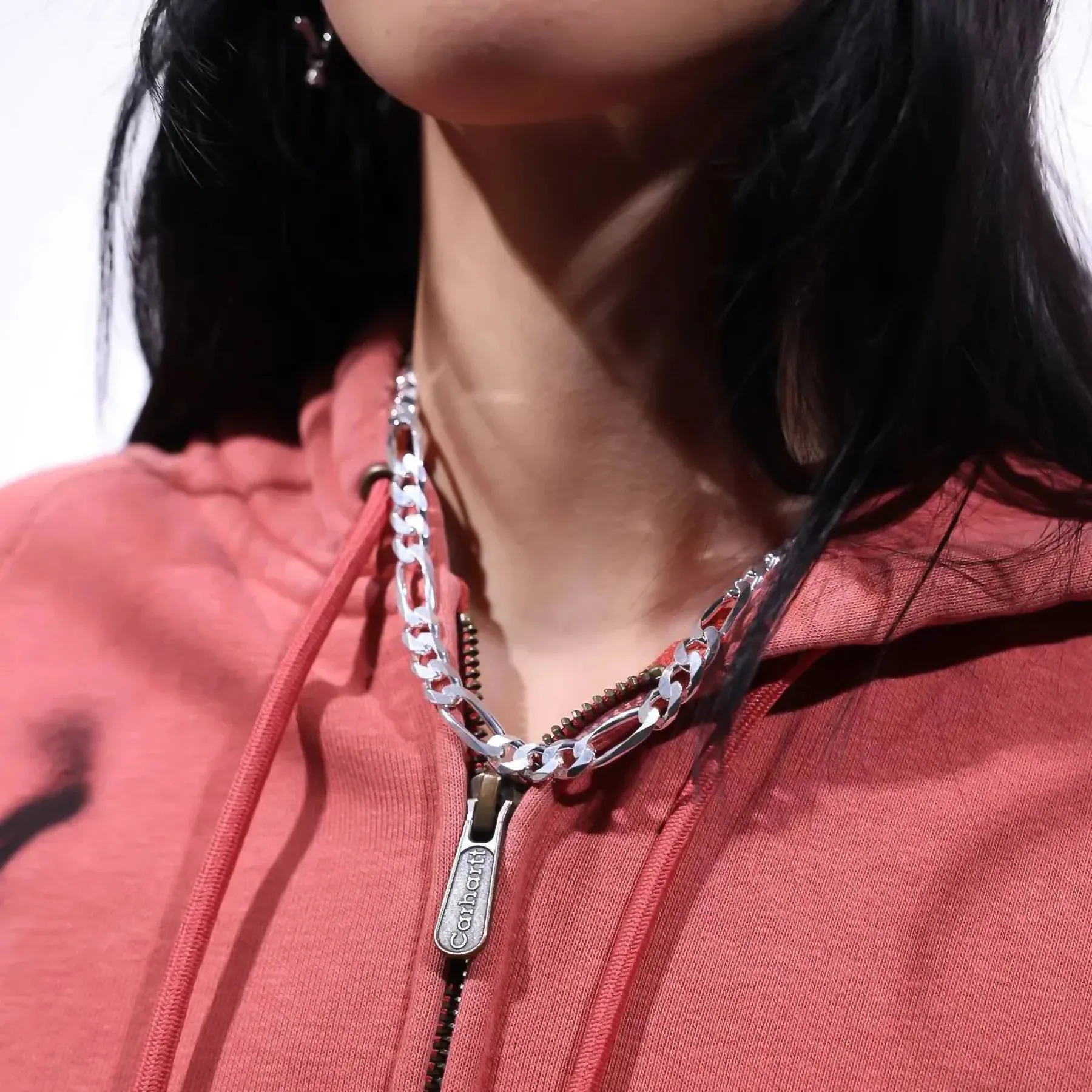 HEAVY SOLID SILVER FIGARO CHAIN sold by Hard Jewelry product image thumbnail 3