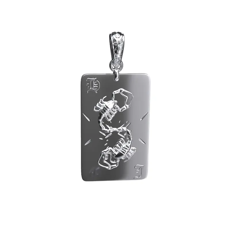 SCORPIO TAROT CARD PENDANT sold by Hard Jewelry