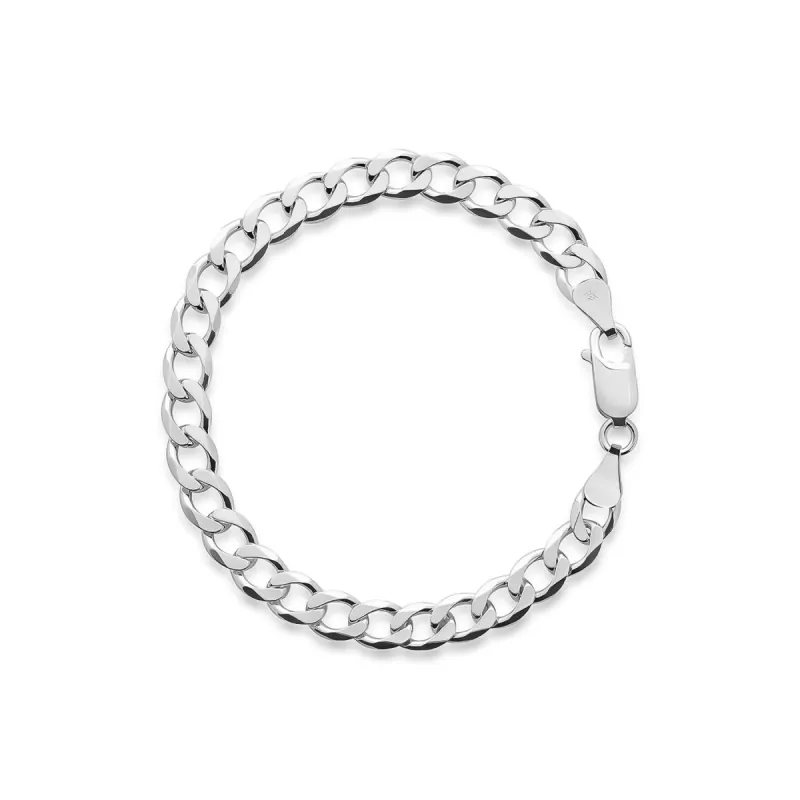 SILVER 6MM CURB BRACELET sold by Hard Jewelry