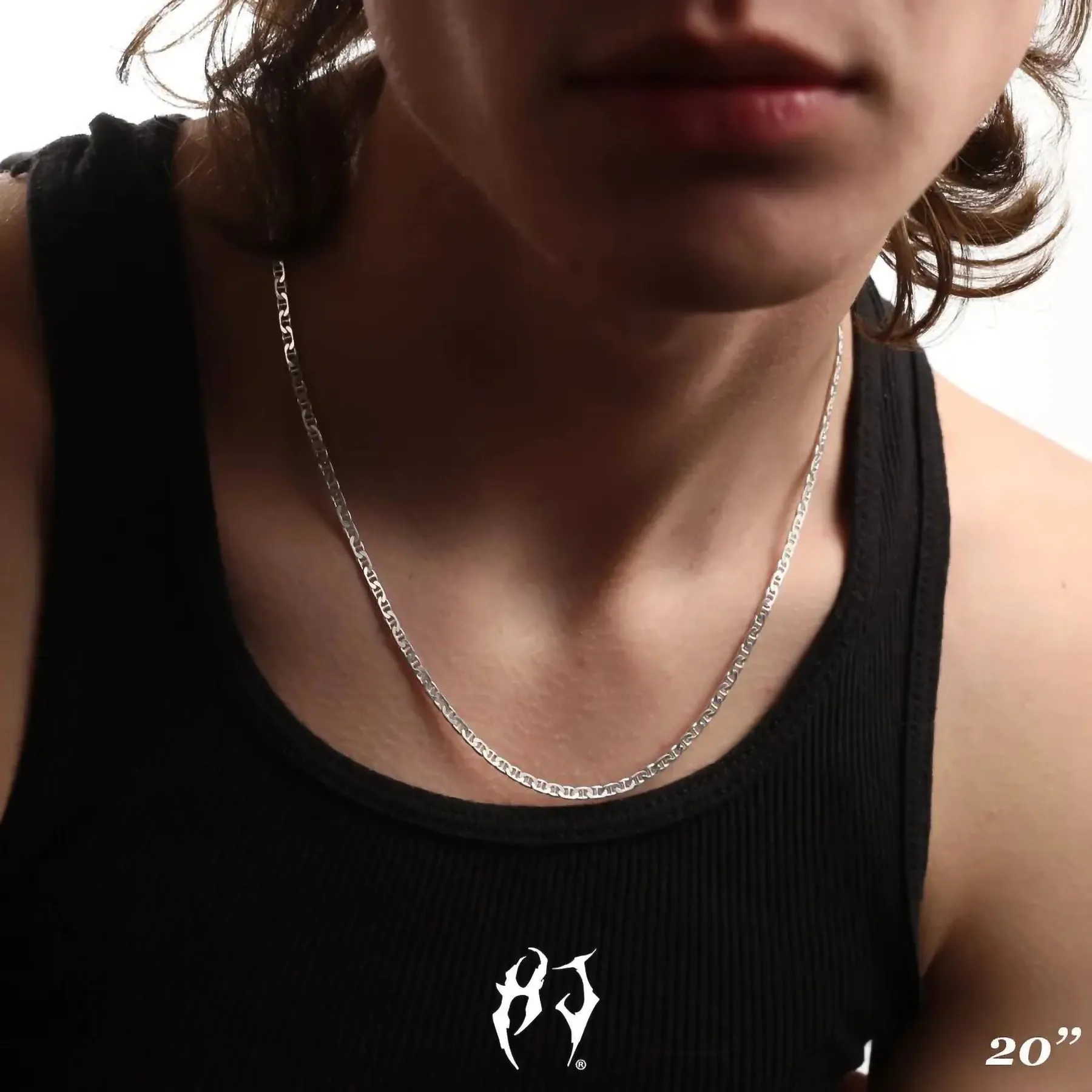 3MM STERLING SILVER MARINER CHAIN sold by Hard Jewelry product image thumbnail 5