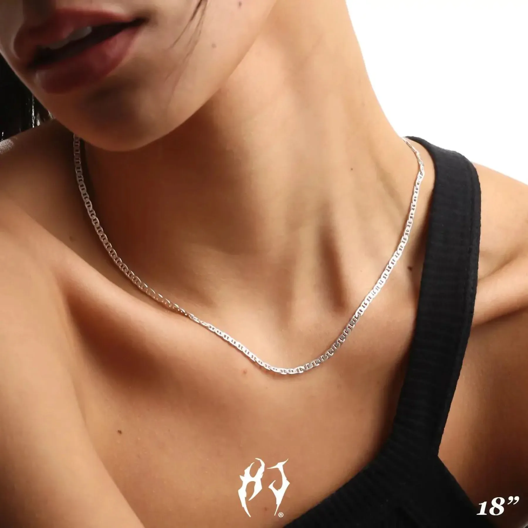 3MM STERLING SILVER MARINER CHAIN sold by Hard Jewelry product image thumbnail 4