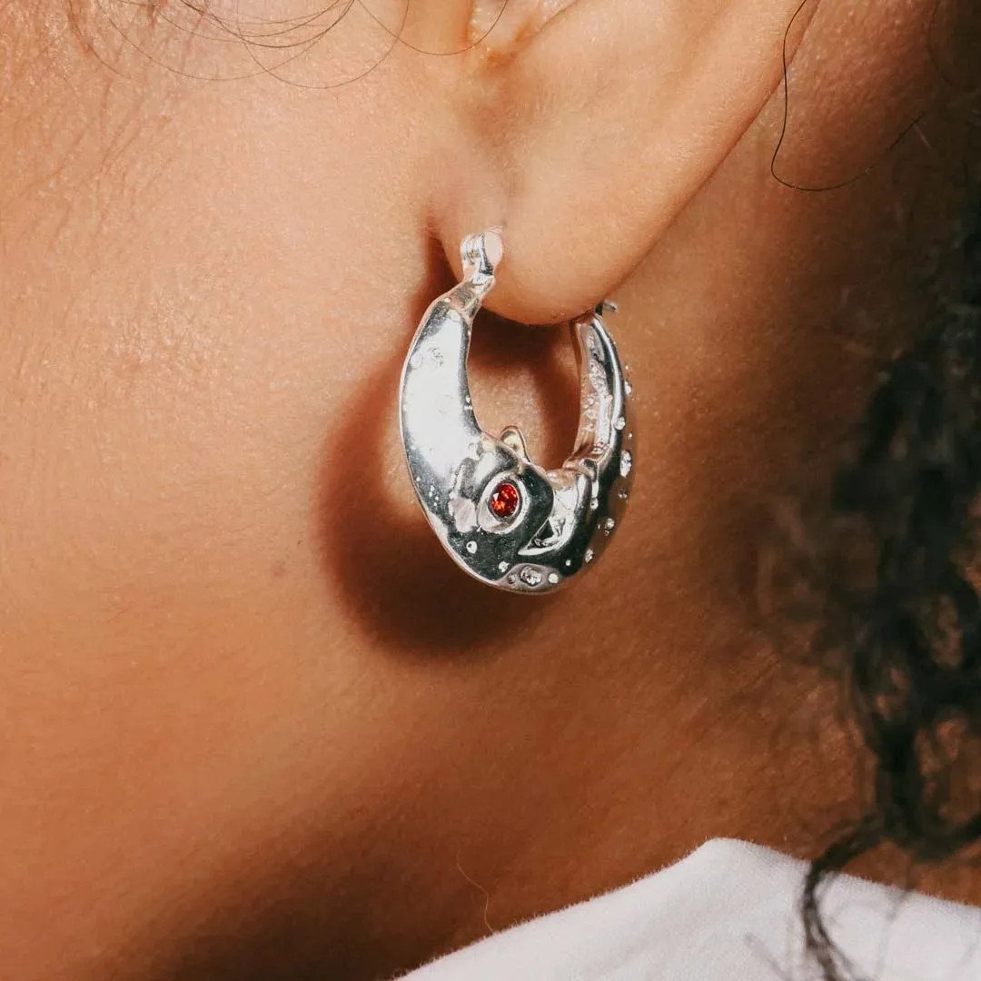 LUNA HOOP EARRING sold by Hard Jewelry product image thumbnail 5