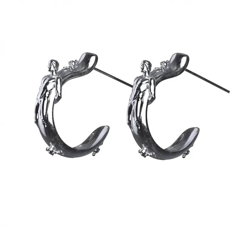 CONDEMNED OPEN HOOP EARRING sold by Hard Jewelry