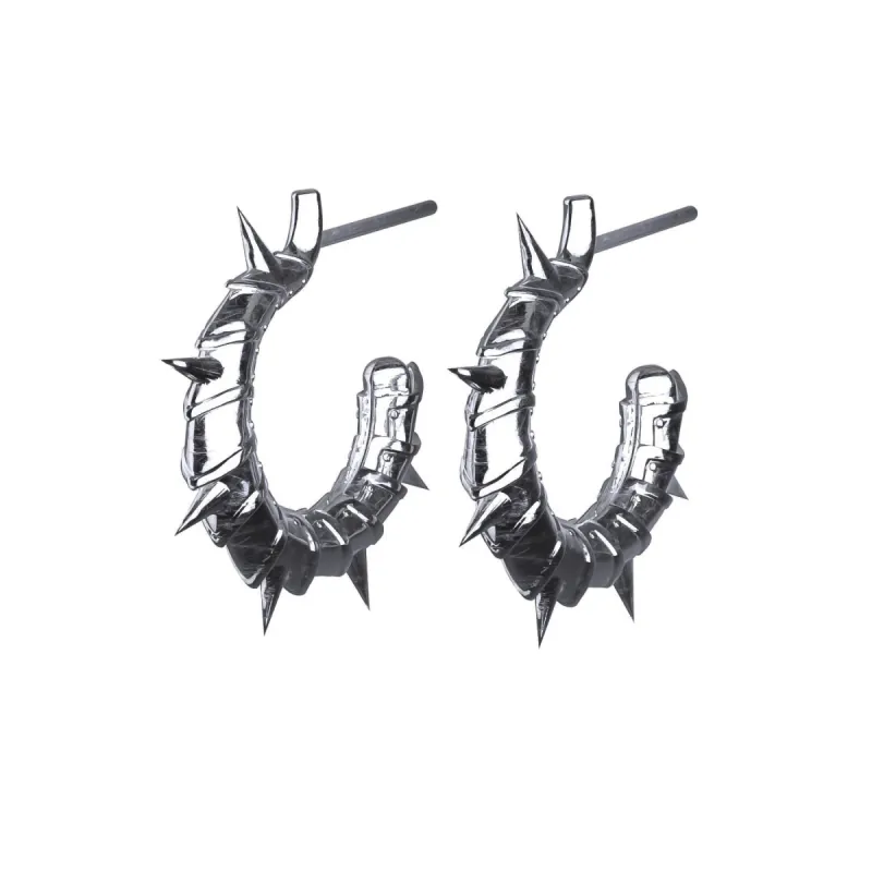 ARMORED OPEN HOOP EARRING sold by Hard Jewelry