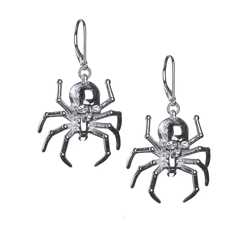 SPIDER SKULL EARRING sold by Hard Jewelry