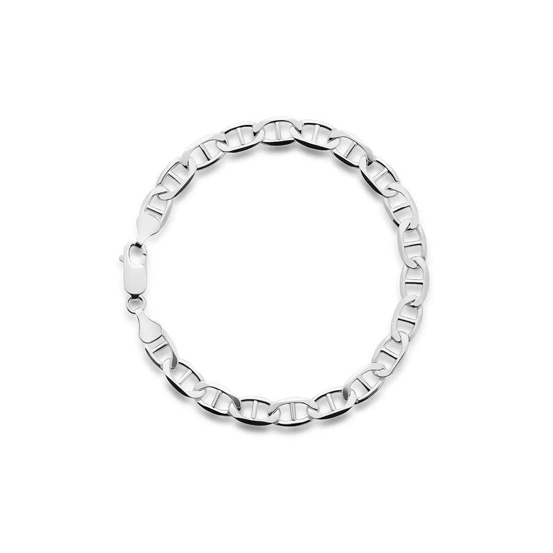 SILVER 6.3MM MARINER BRACELET sold by Hard Jewelry