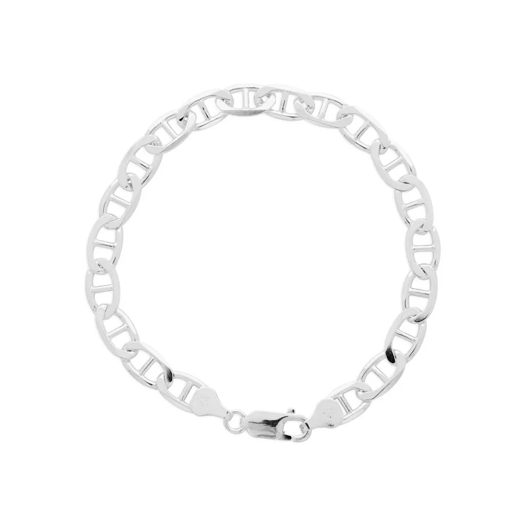 SILVER 6.3MM MARINER BRACELET sold by Hard Jewelry product image thumbnail 3