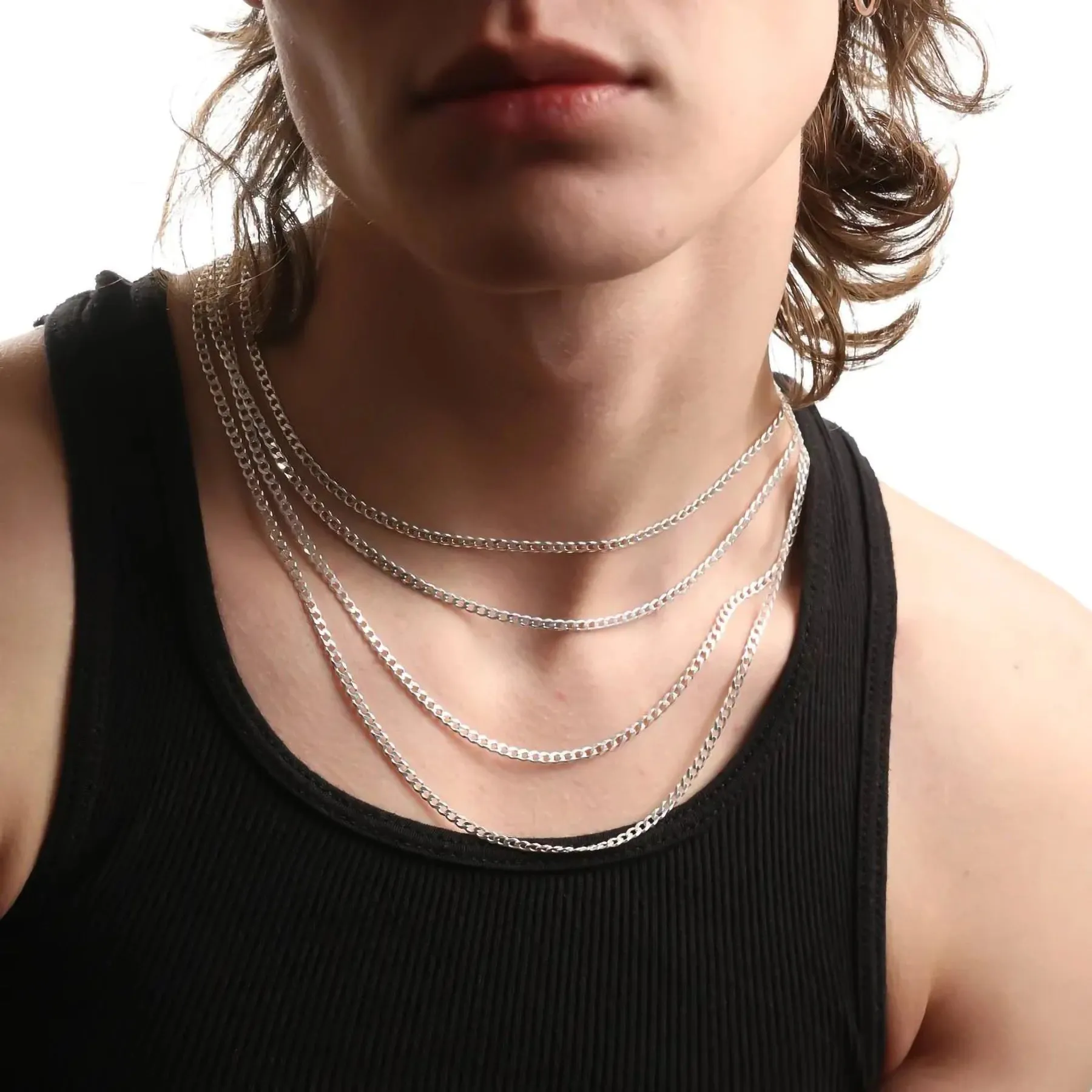 3MM STERLING SILVER CURB CHAIN sold by Hard Jewelry product image thumbnail 2