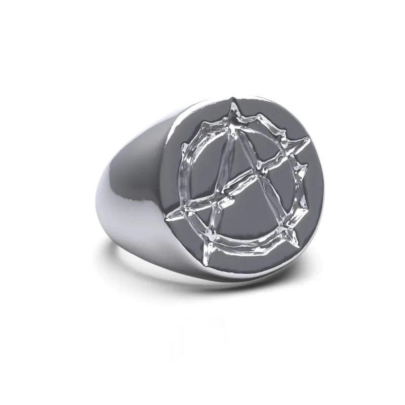 ANARCHY SIGNET RING sold by Hard Jewelry