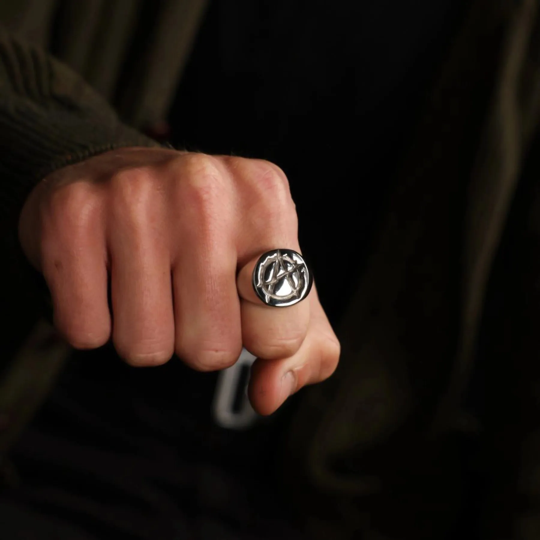 ANARCHY SIGNET RING sold by Hard Jewelry product image thumbnail 4