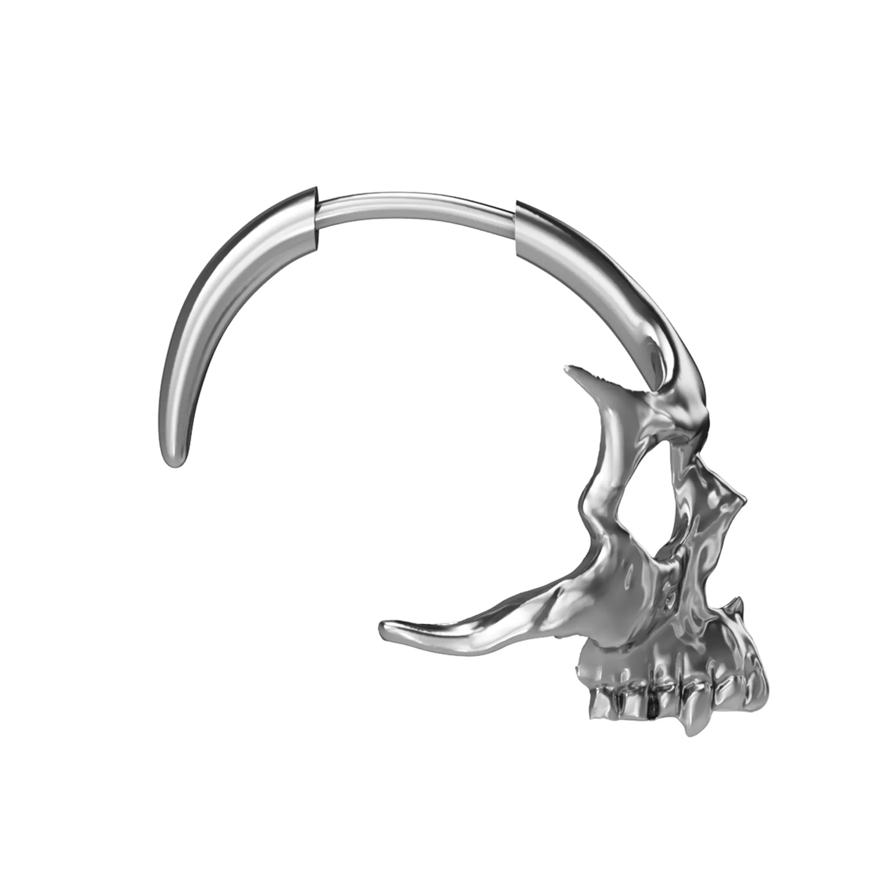 SKULL HOOP EARRINGS sold by Hard Jewelry