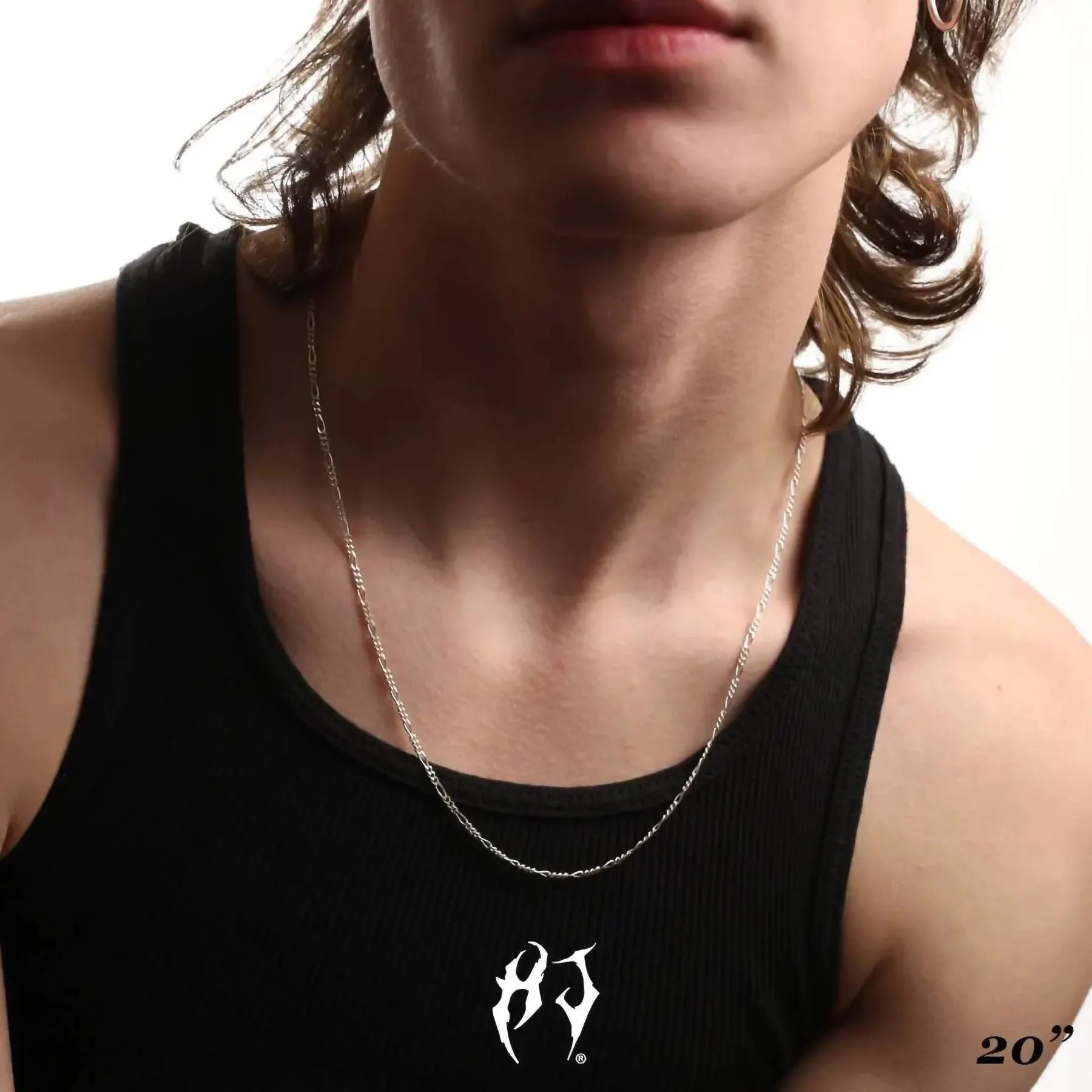 STERLING SILVER FIGARO CHAIN sold by Hard Jewelry product image thumbnail 4