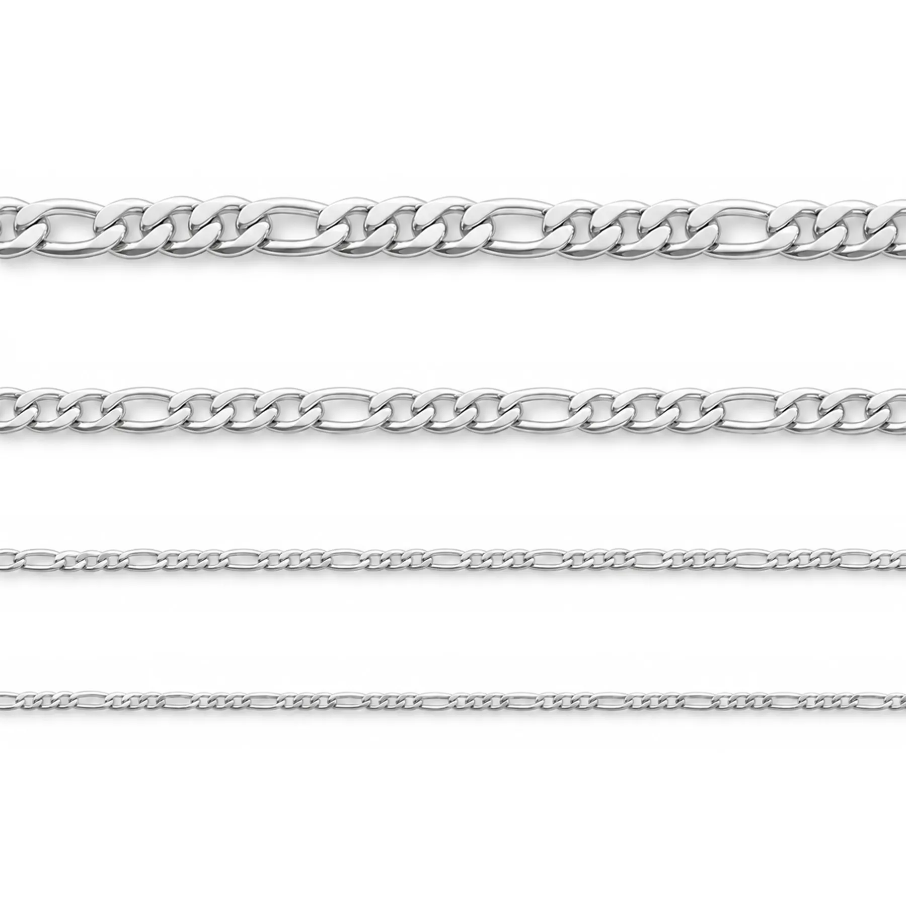 STAINLESS STEEL FIGARO CHAIN sold by Hard Jewelry