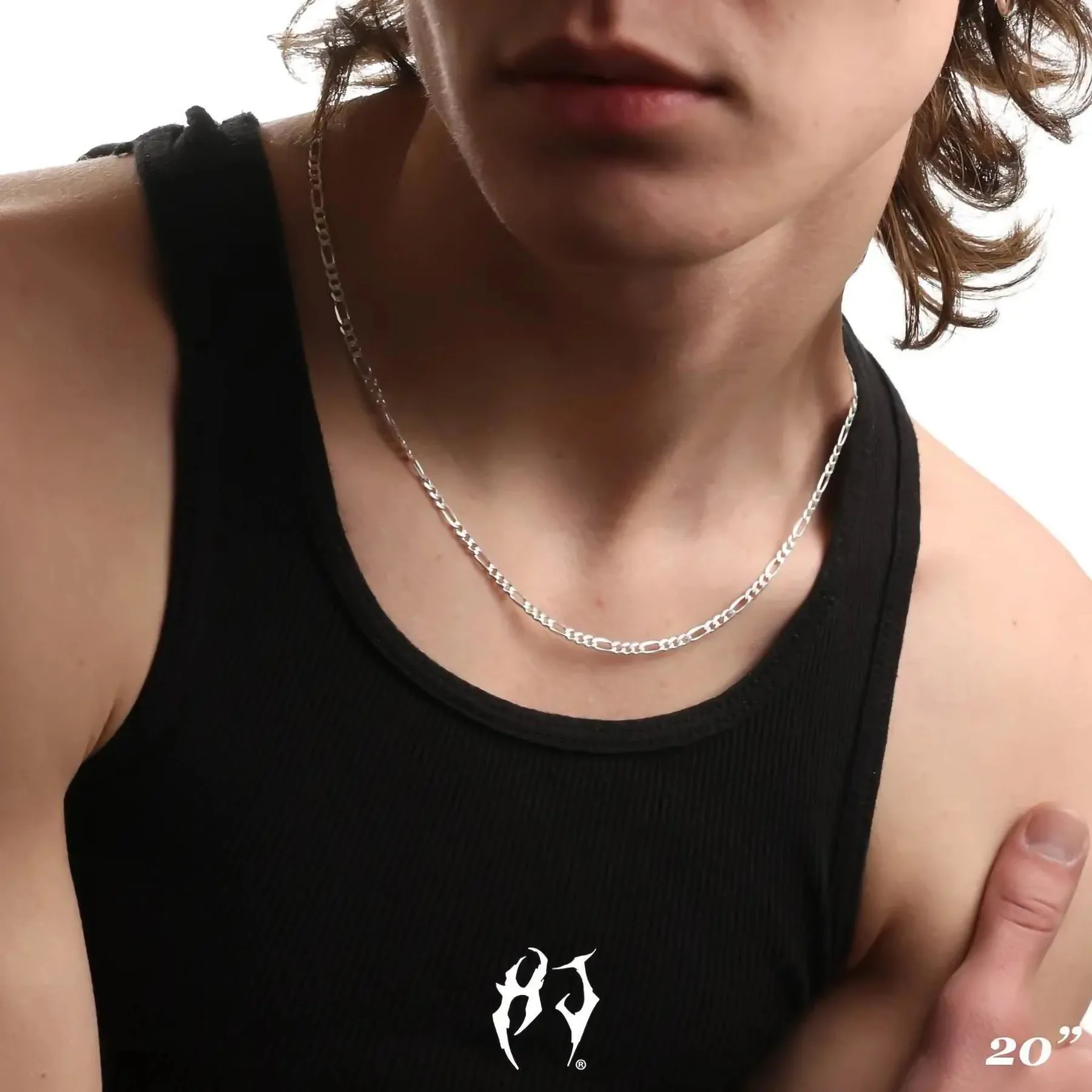 3MM STERLING SILVER FIGARO CHAIN sold by Hard Jewelry product image thumbnail 3