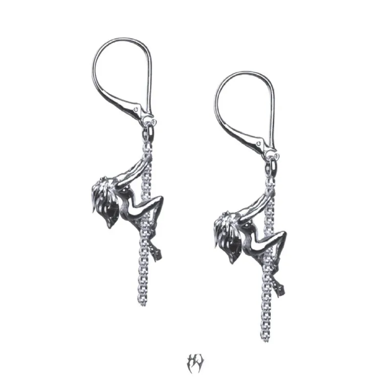 DANCING WITH DEATH EARRING sold by Hard Jewelry