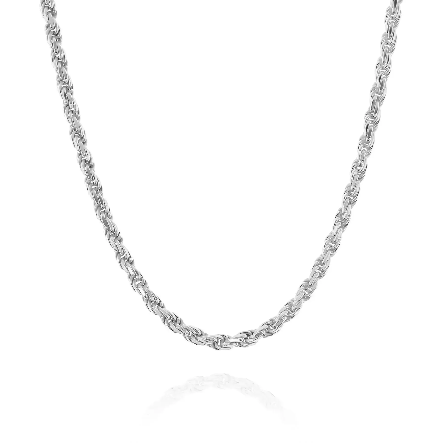 2.5MM STERLING SILVER ROPE CHAIN sold by Hard Jewelry