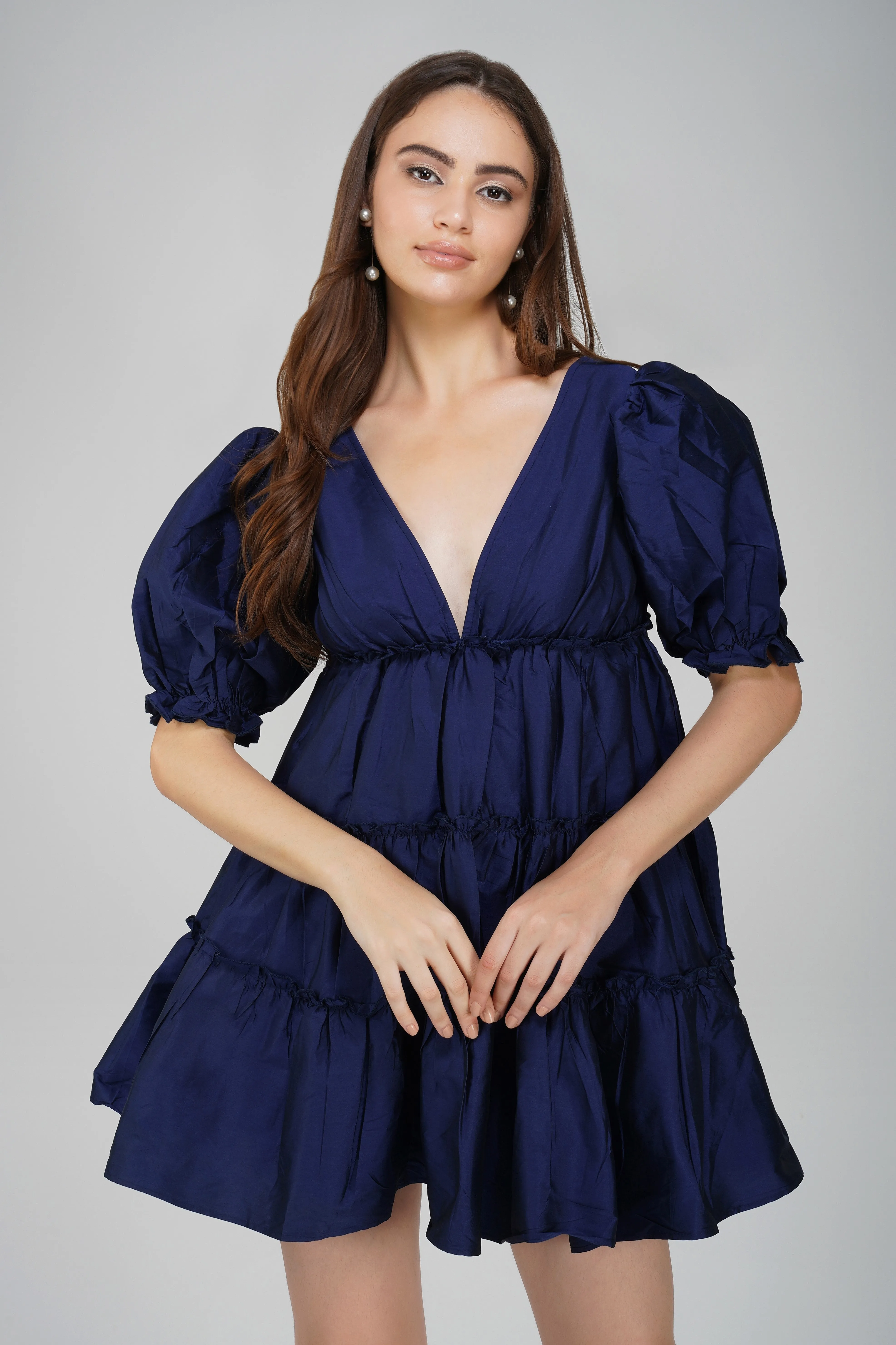 Gadot Mini Dress in Blue sold by Lace & Beads product image thumbnail 2