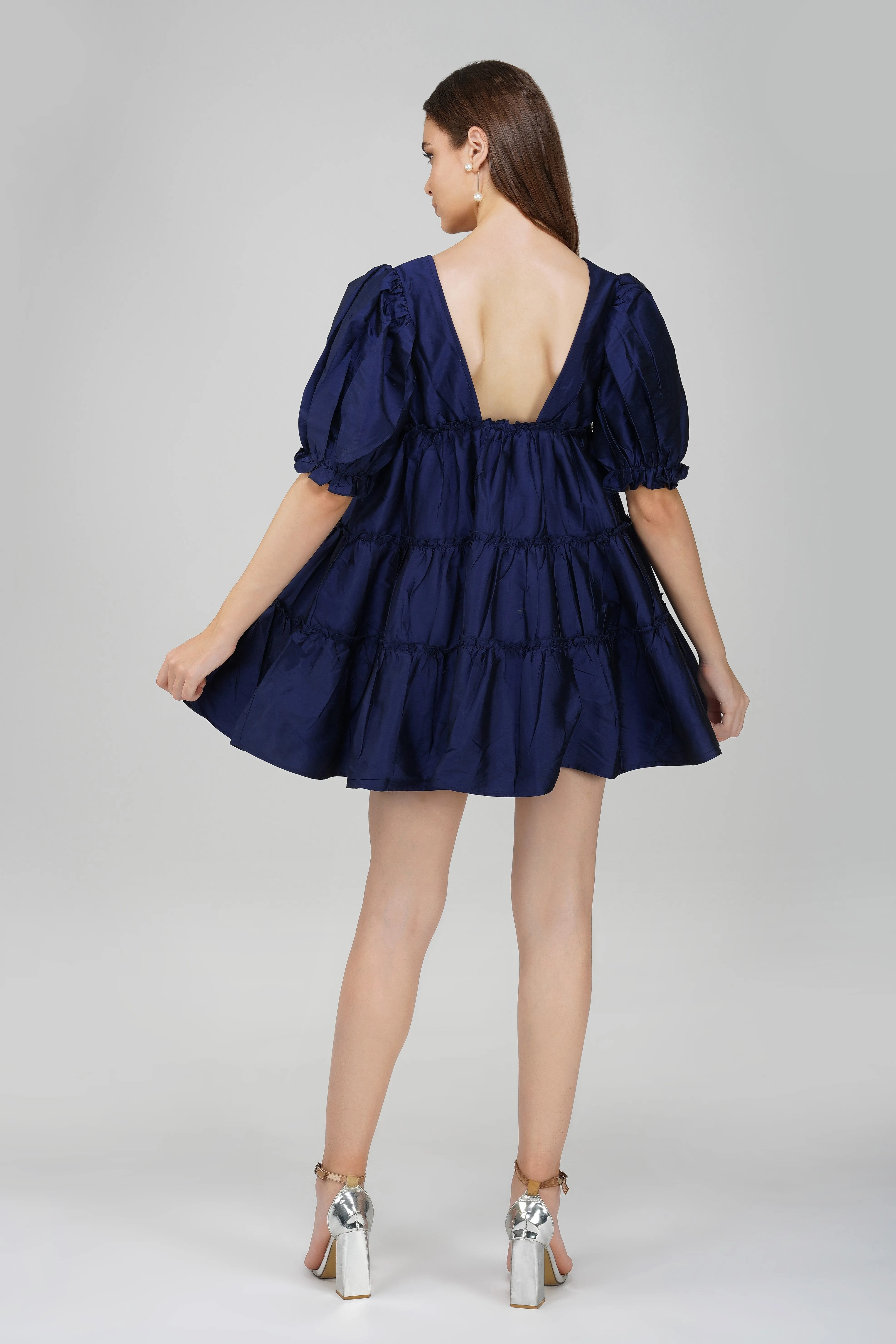 Gadot Mini Dress in Blue sold by Lace & Beads product image thumbnail 3