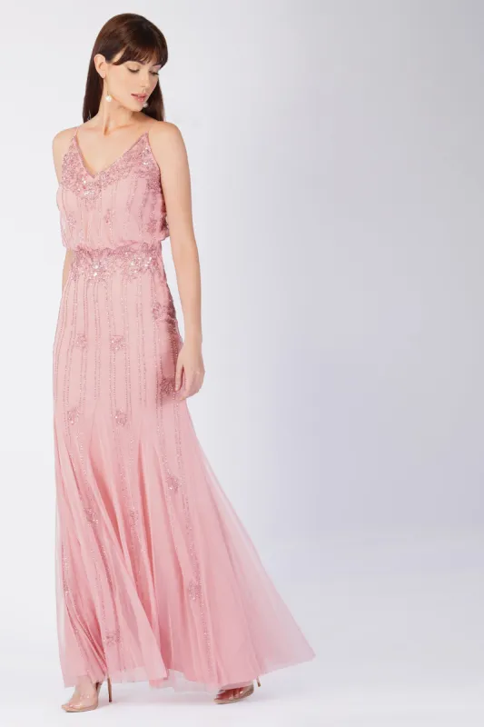 Keeva Dusty Pink Bridesmaid Dress sold by Lace & Beads