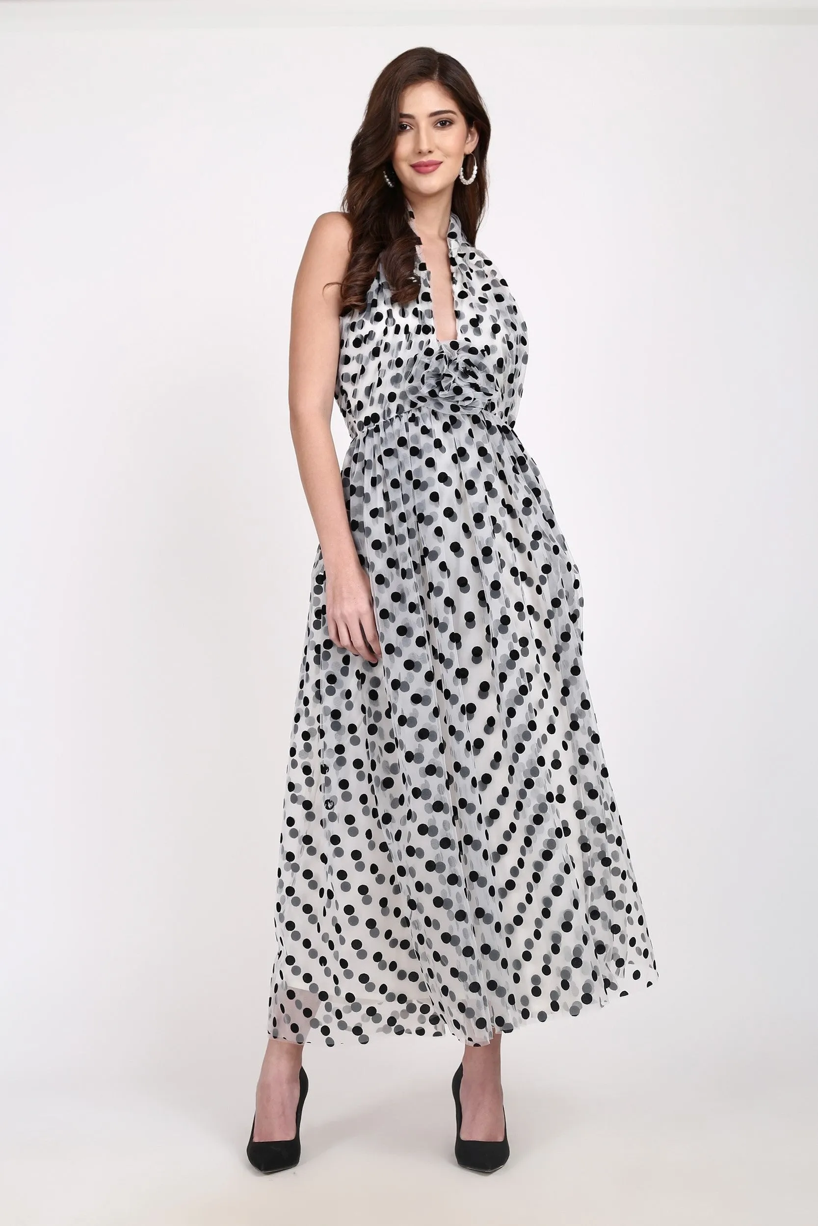 Blake Maxi Dress in Polka Dot sold by Lace & Beads product image thumbnail 2