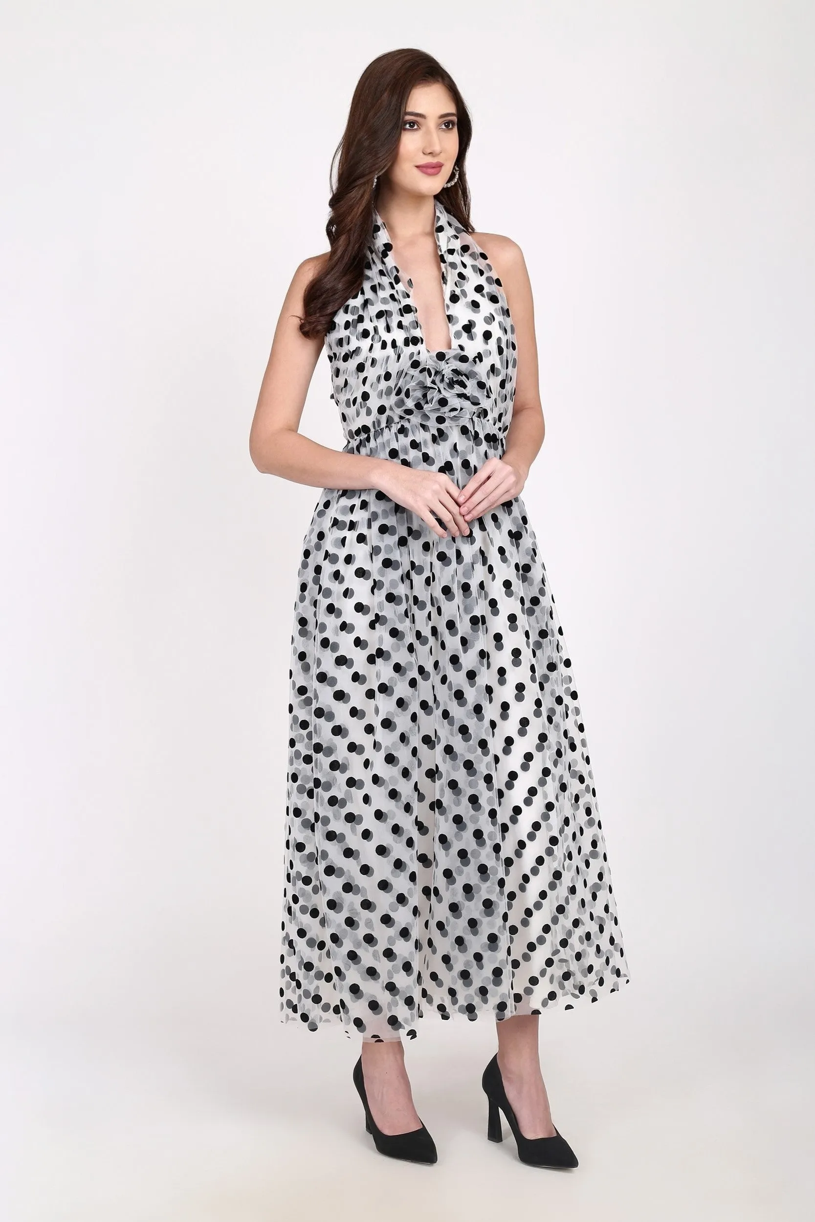 Blake Maxi Dress in Polka Dot sold by Lace & Beads product image thumbnail 3