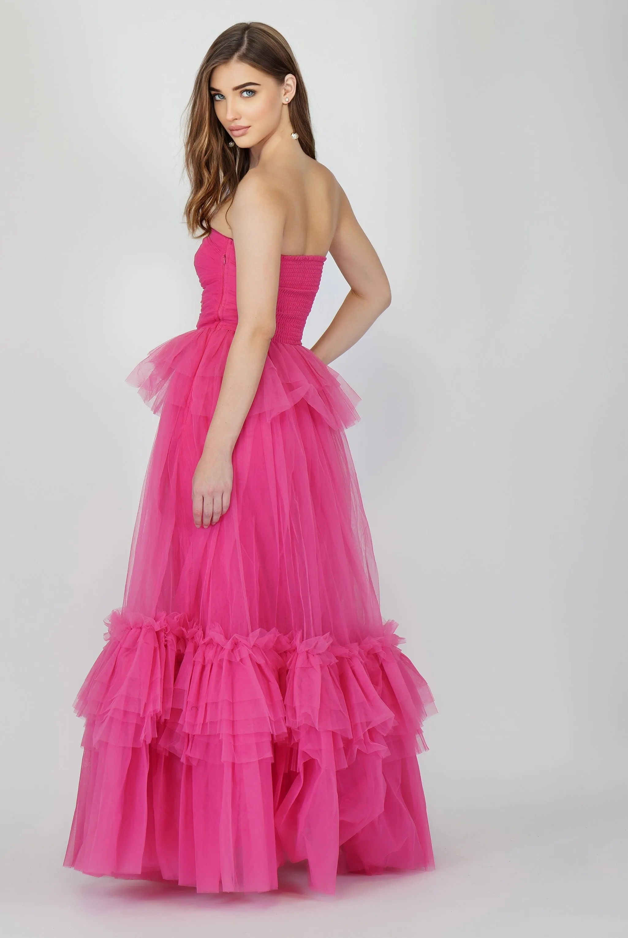 Ana Pink Tulle Dress sold by Lace & Beads product image thumbnail 2