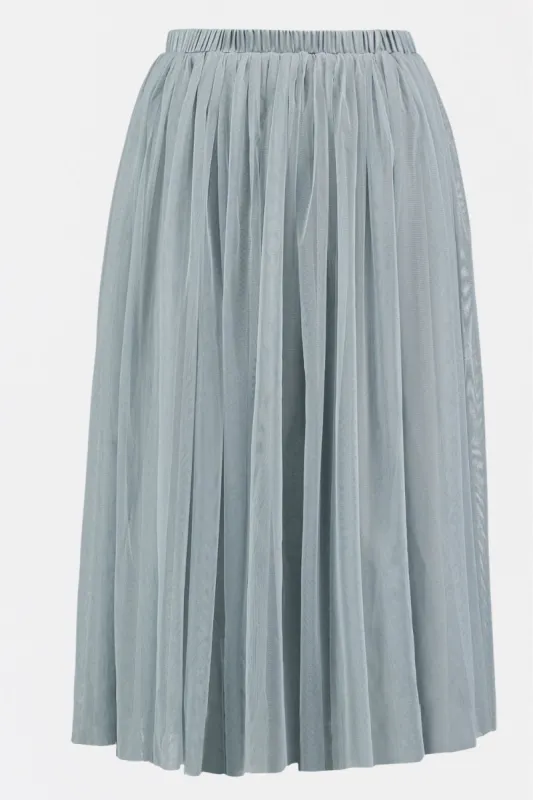Val Tulle Midi Skirt in Teal sold by Lace & Beads
