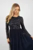Belle Navy Blue Long Sleeve Bridesmaid Dress sold by Lace & Beads