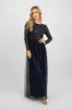 Belle Navy Blue Long Sleeve Bridesmaid Dress sold by Lace & Beads