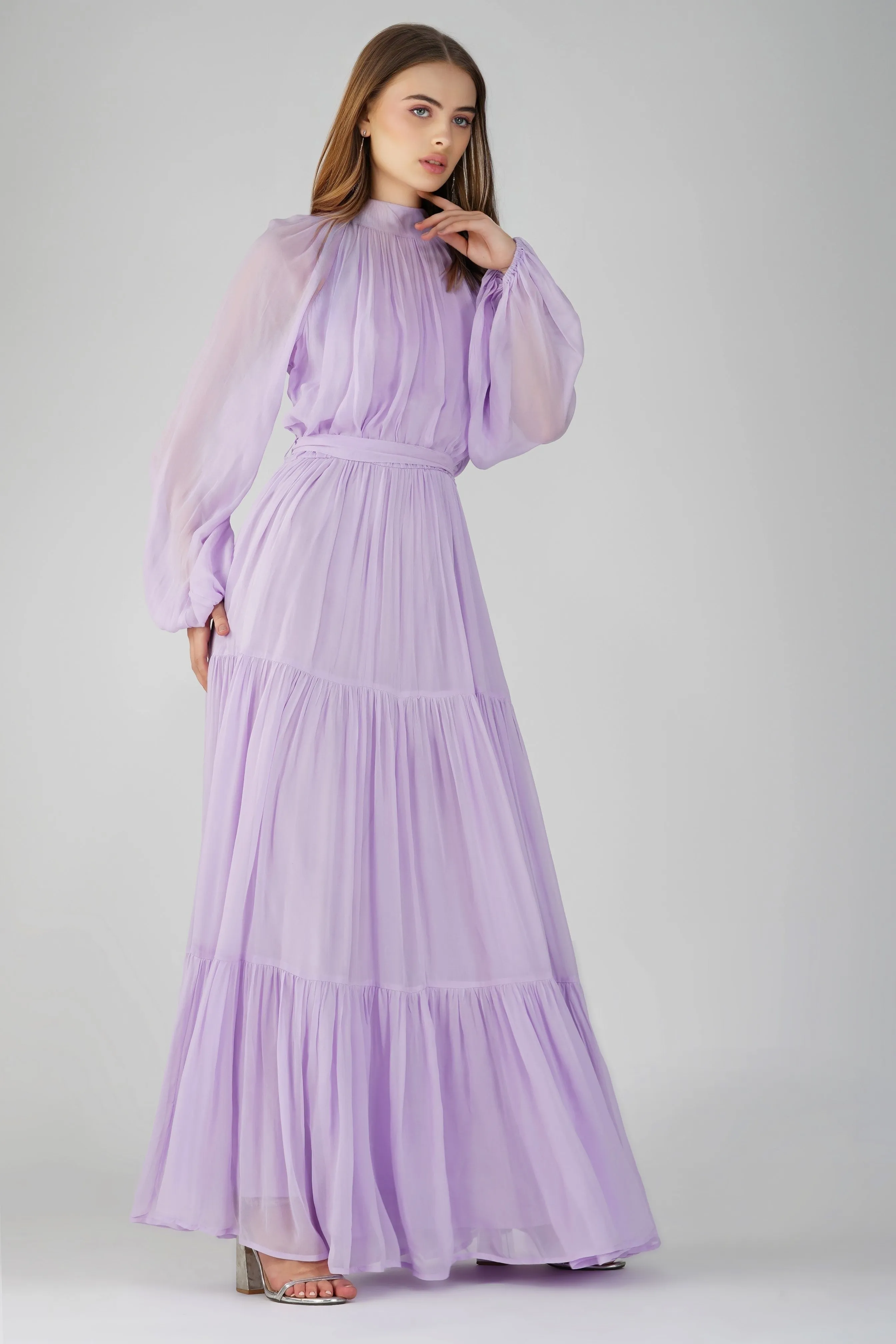 Rosetta Maxi Dress in Lilac sold by Lace & Beads product image thumbnail 4