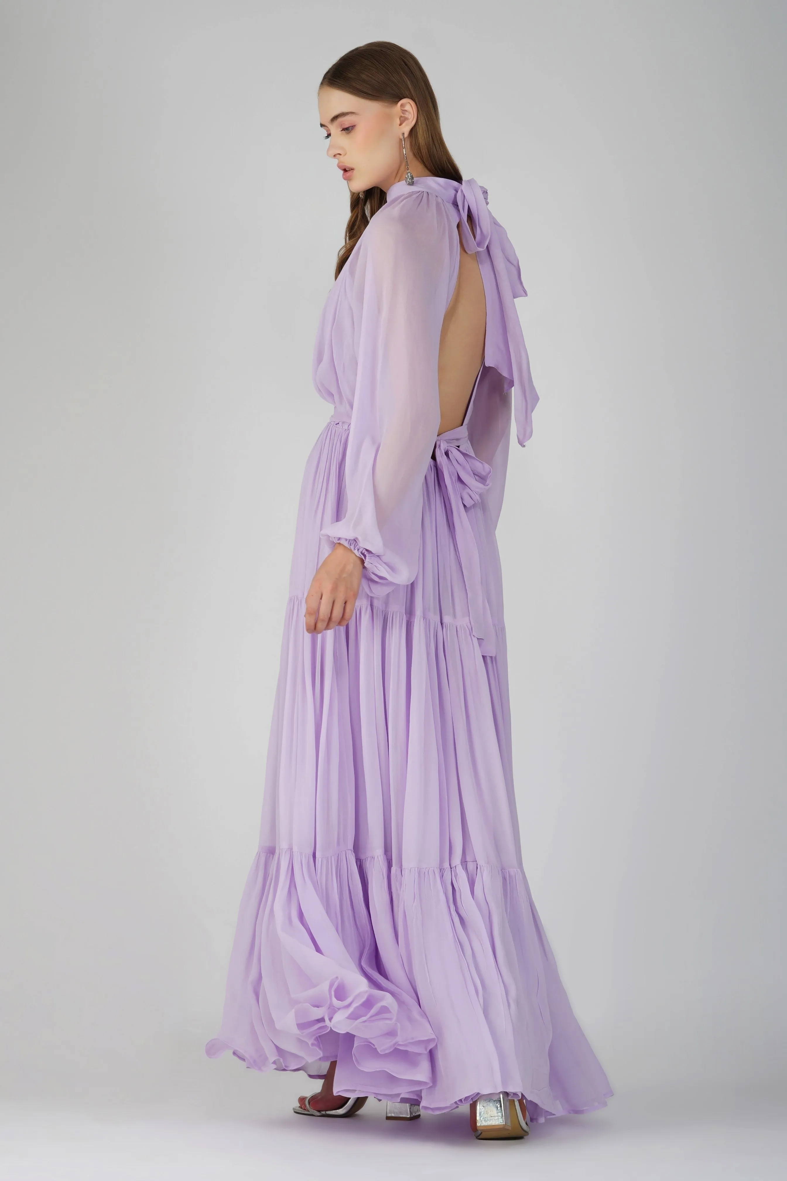 Rosetta Maxi Dress in Lilac sold by Lace & Beads product image thumbnail 2